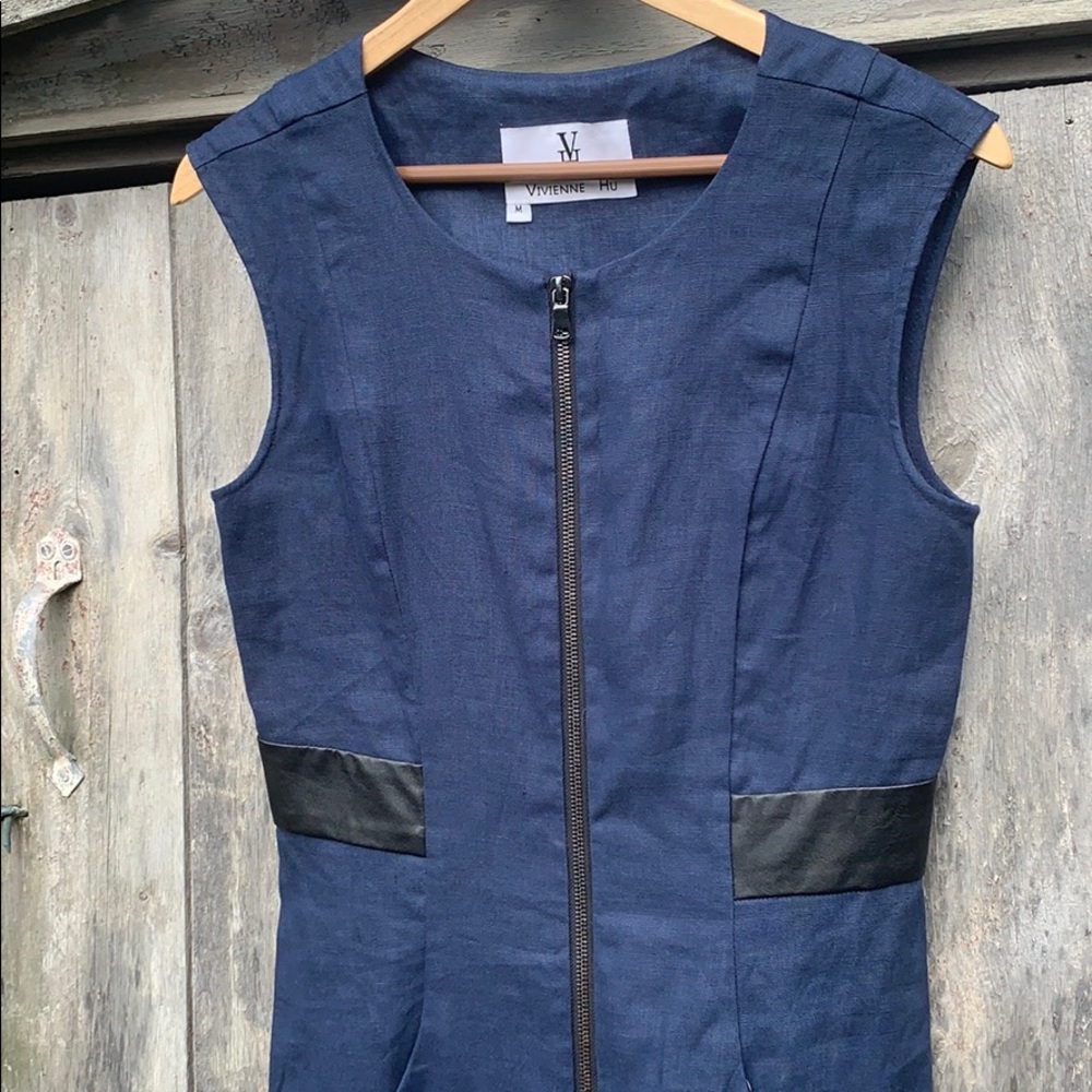 VIVIENNE HU | Front Zip Linen Dress